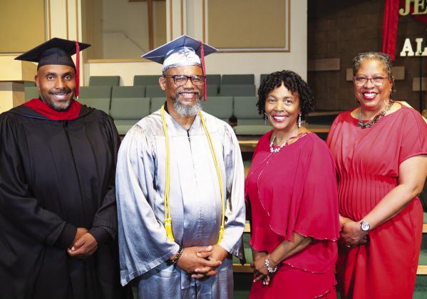 Four 2023 Carver graduates are from left: Shawn D. Moore, Lawrence E. Smith, Jr., Annetta C. Ford, and Sharon N. Jefferson.