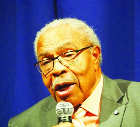 The Rev. Wheeler Parker, a cousin of murdered teen Emmett Till, said the 1955 homicide committed by Mississippi racists invigorated the U.S. civil rights movement and continued almost 70 years later to offer perspective on how the nation had progressed on race relations. (Tim Carpenter/Kansas Reflector)